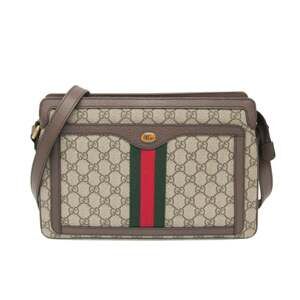 GUCCI Brown Leather Shoulder Bag
